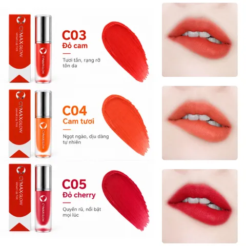 Son Kem Nhung Velvet CYMAX Glow Tint - Mịn Mượt, Nhẹ Môi, Lâu Phai Cả Ngày