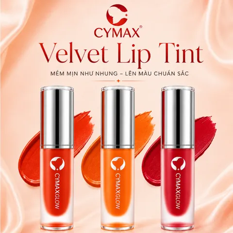 Son Kem Nhung Velvet CYMAX Glow Tint - Mịn Mượt, Nhẹ Môi, Lâu Phai Cả Ngày