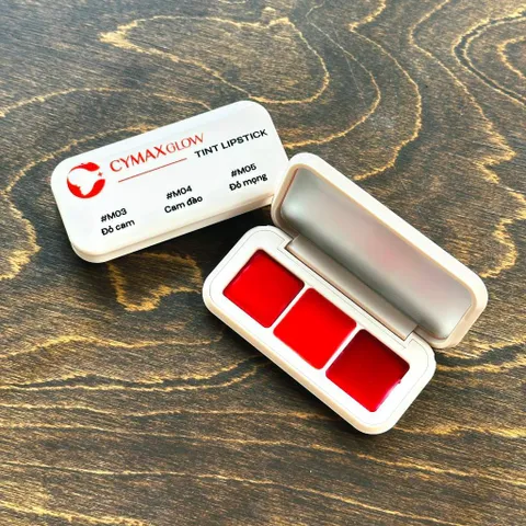 CYMAX Glow Tint Lipstick Khay 3 Màu – Son Tint Dưỡng Môi Lên Màu Chuẩn, Nhập Khẩu Hàn Quốc