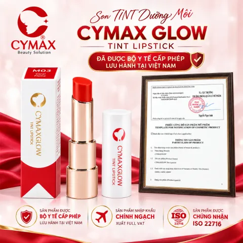 CYMAX Glow Tint Lipstick Khay 3 Màu – Son Tint Dưỡng Môi Lên Màu Chuẩn, Nhập Khẩu Hàn Quốc