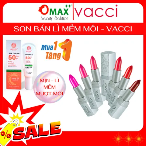 Thanh Lý  SON LÌ VACCI CAO CẤP LÂU PHAI - VACCI LIPSTICK MATTE ( hàng LỖI , Đổ mồ hôi  )