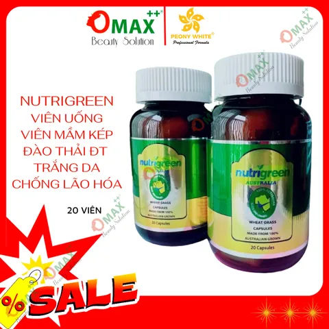 Viên Uống Mầm Kép Nutrigreen PEONY WHITE 20v - Thanh Lọc - Thải Độc - Tuần Hoàn - Trắng Da
