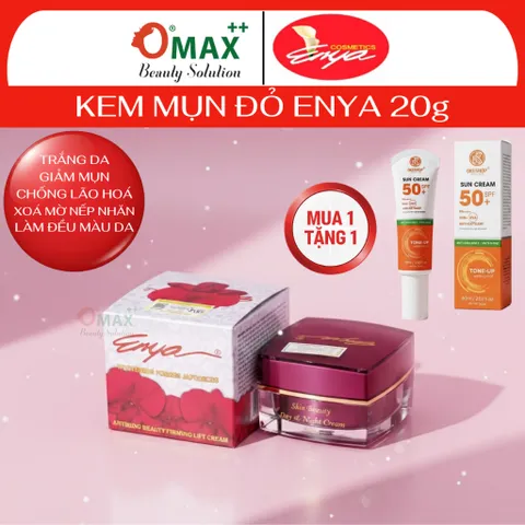 Kem Mụn ENYA Đỏ - Antirich Whitening Cream 20g - Giảm Mụn - Giảm Tác Nhân Gây Mụn - Dưỡng Trắng Da