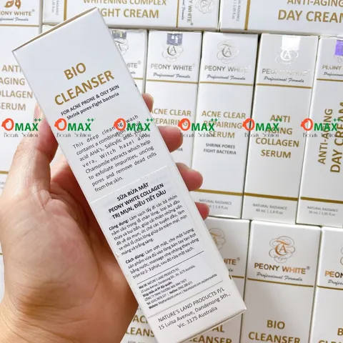 SỮA RỬA MẶT PEONY WHITE MỤN - BIO CLEANSER - GIẢM MỤN - LOẠI BỎ TÁC NHÂN GÂY MỤN 125ml