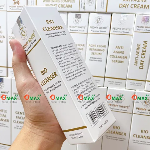 SỮA RỬA MẶT PEONY WHITE MỤN - BIO CLEANSER - GIẢM MỤN - LOẠI BỎ TÁC NHÂN GÂY MỤN 125ml