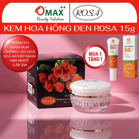 Kem ROSA Hoa Hồng Đen UV/30 - Whitening Beauty Cream 15g - Làm Trắng - Chống Lão Hóa Ngừa Mụn