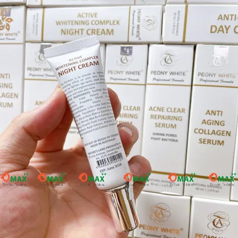 KEM PEONY WHITE BAN ĐÊM - ACTIVE WHITENING COMPLEX - HỖ TRỢ CẢI THIỆN NÁM DA 30ml