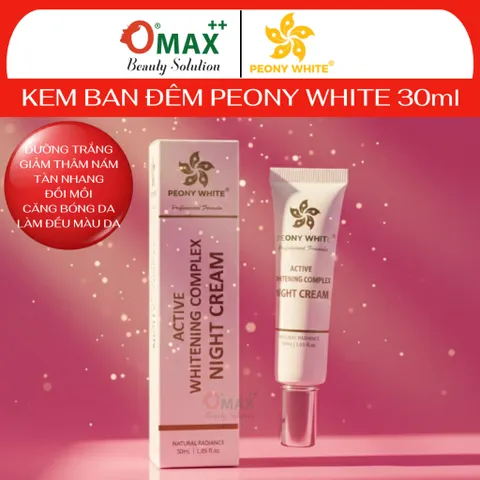KEM PEONY WHITE BAN ĐÊM - ACTIVE WHITENING COMPLEX - HỖ TRỢ CẢI THIỆN NÁM DA 30ml