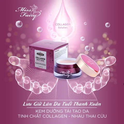Kem Collagen MISS FAIRY - Nhau Thai Cừu 15g - Làm Trắng - Chống Nhăn - Ngừa Lão Hóa - Tái Tạ Da