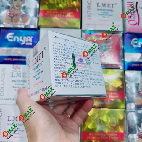 Kem LMEI Linh Chi - Đông Trùng - Collagen 25G - Dưỡng Trắng - Giảm Thâm Nám - Phục Hồi Da