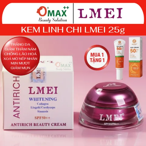 Kem LMEI Linh Chi - Đông Trùng - Collagen 25G - Dưỡng Trắng - Giảm Thâm Nám - Phục Hồi Da