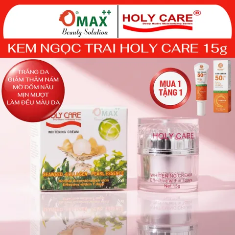 Kem HOLY CARE Ngọc Trai 15g - Giảm Thâm Nám - Trắng Da - Tái Tạo Da - Chống Lão Hóa