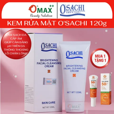 Kem Rửa Mặt O'SACHI - Brightening Facial Clean 120ml - Sạch Da - Láng Mịn - Giảm Tác Nhân Gây Mụn