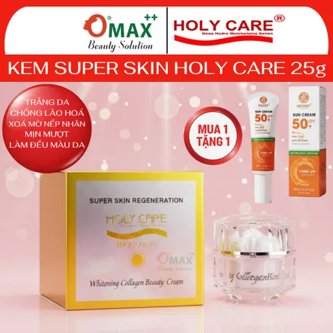 Kem HOLY CARE Cao Cấp - Whitening Collagen Beauty Cream 25g - Super Skin Regeneration - Tái Tạo Da