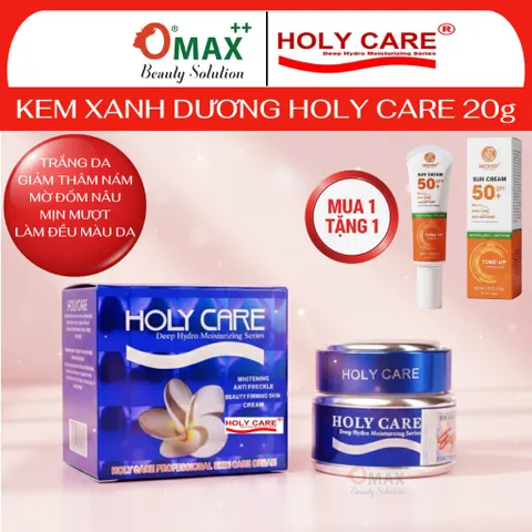 Kem HOLY CARE Xanh Dương 20g - Mờ Thâm Nám - Trắng Da - Giảm Đồi Mồi - Tàn Nhang