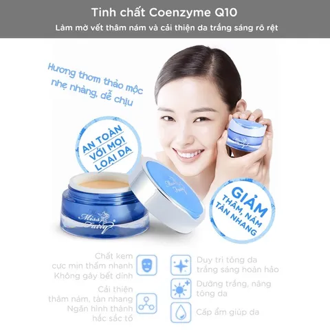 Kem MISS FAIRY Q10 - Dưỡng Trắng Da - Tái Tạo - Mờ Thâm Nám - Tàn Nhang - Đồi Mồi - Giảm Nếp Nhăn