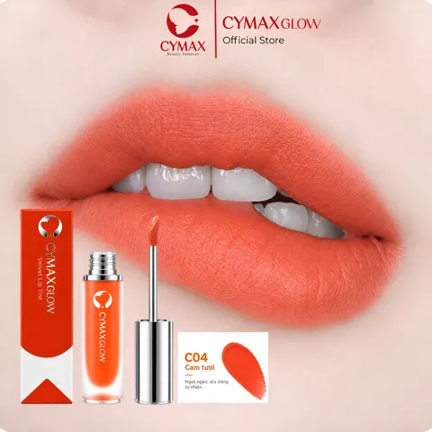 Son Kem Nhung CYMAX Glow Velvet Lip Tint – Son Môi Hàn Quốc | Mềm Mịn – Lên Màu Chuẩn – Lâu Trôi, Min Mượt