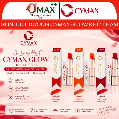 Son TINT Dưỡng CYMAX Glow Tint Lipstick Hàn Quốc - Dưỡng Ẩm, Lên Màu Tự Nhiên, Bóng Mọng