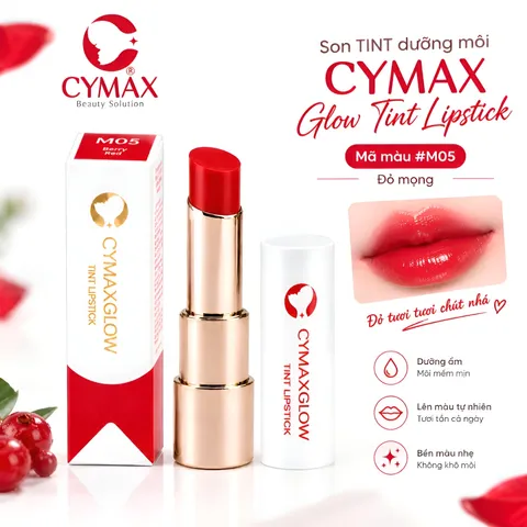 Son TINT Dưỡng CYMAX Glow Tint Lipstick Hàn Quốc - Dưỡng Ẩm, Lên Màu Tự Nhiên, Bóng Mọng