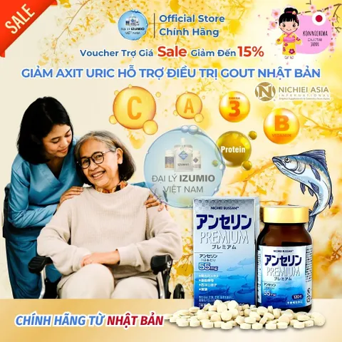 [Xuất kèm VAT] Viên Uống Hỗ Trợ Giảm Các Triệu Chứng Của Gout Nhật Bản Anserine Premium | Hộp 120 Viên