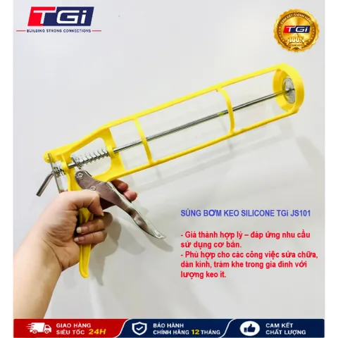 Combo Súng Bắn Keo Silicone TGi JS101+ Keo Silicone A500 màu đen | Keo silicone centino CHINH HANG