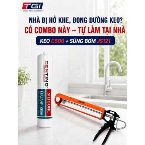 Keo Silicone Tự Trám Khe Hở - Chống Ngấm, thấm Nước Bồn Rửa, Lavabo, Khe Cửa Kính, Mái Tôn Dễ Sử Dụng