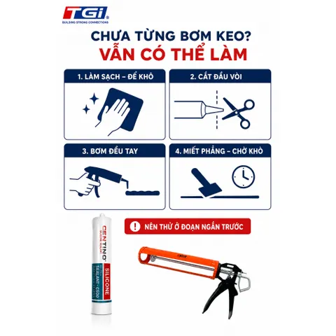 Keo Silicone Tự Trám Khe Hở - Chống Ngấm, thấm Nước Bồn Rửa, Lavabo, Khe Cửa Kính, Mái Tôn Dễ Sử Dụng