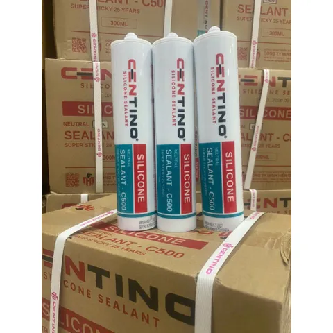 Combo Keo Silicone 500 Centino kèm 1 Súng Bắn Keo | Keo Dán Nhôm Kính, Chống Thấm Chính Hãng