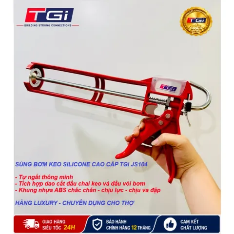Súng Bắn Keo Silicone NHẬP KHẨU Cao Cấp TGi - Súng Bơm Keo tự động ngắt keo Chắc Chắn, Bền Bỉ