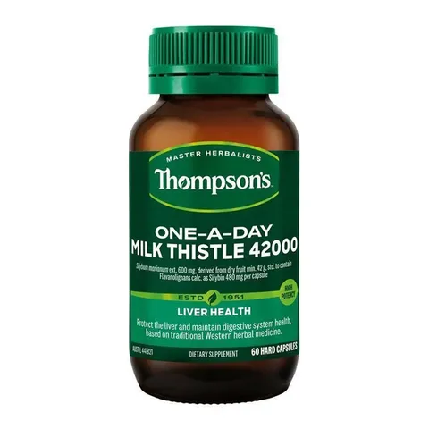 Thompson's One A Day Milk Thistle 42000mg - Hỗ trợ chức năng gan khỏe mạnh và bảo vệ gan khỏi tác hại từ môi trường chính hãng Úc