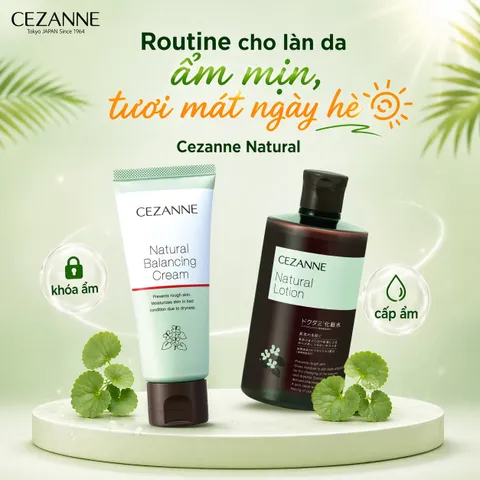 Kem dưỡng CEZANNE Natural Balancing chiết xuất CICA cân bằng ẩm và săn chắc da 70g