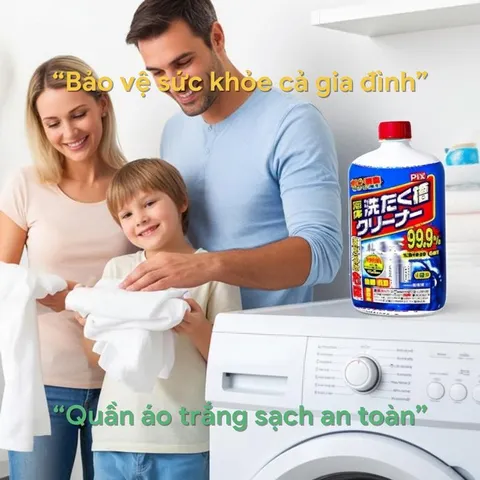 Combo chai tẩy lồng máy giặt 550g và gel tẩy rửa đường ống cống nhà vệ sinh 400g siêu sạch 868834