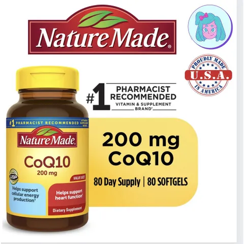 Viên uống bổ tim mạch CoQ10 Nature Made (Cam kết hàng chuẩn USA) 869195