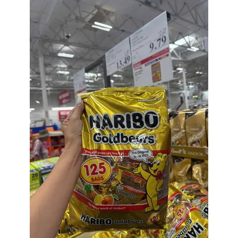 BỊCH LỚN Kẹo dẻo Haribo Goldbears mini gói nhỏ – Bịch 125 gói tiện dùng 1.42 KÝ 869298