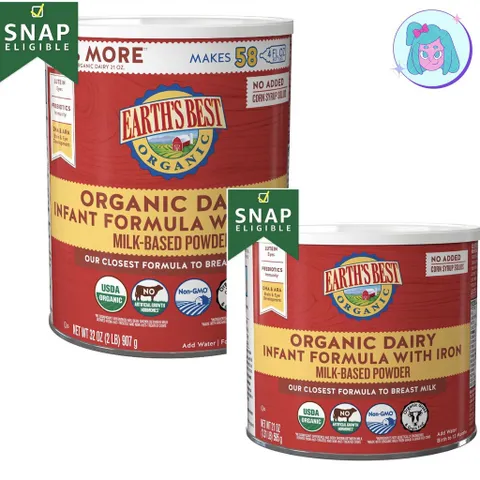 Sữa Earth’s Best Organic Đỏ 595g - 907g của Mỹ (date 2027)