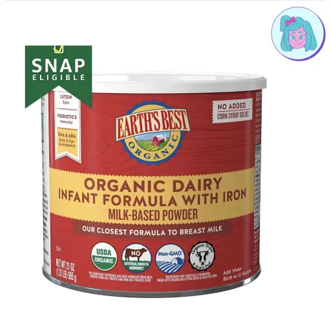 Sữa Earth’s Best Organic Đỏ 595g - 907g của Mỹ (date 2027)