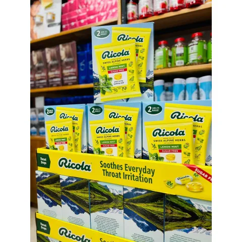 Tách 1 gói Kẹo ngậm ho thảo dược ricola gói 105 viên MỸ 2027 869343