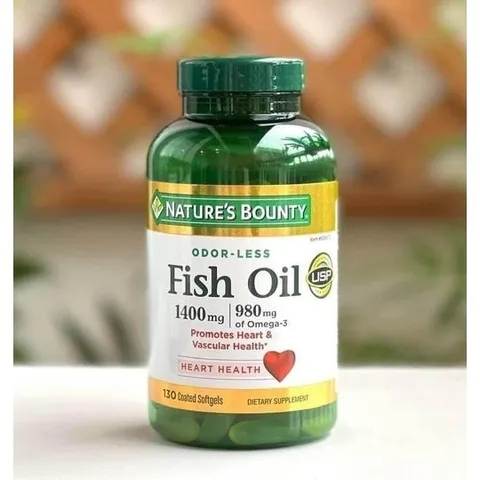 Dầu Cá Không Mùi Fish Oil 1400mg 130 VIÊN NATURE 'S BOUNTY CHÍNH HÃNG date 2027 của Mỹ 869348