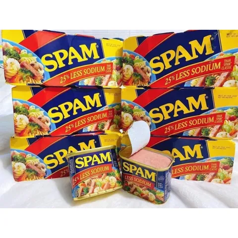 Thịt Hộp Spam Giảm Mặn của Mỹ 340g (Bao check hàng chính hãng USA))