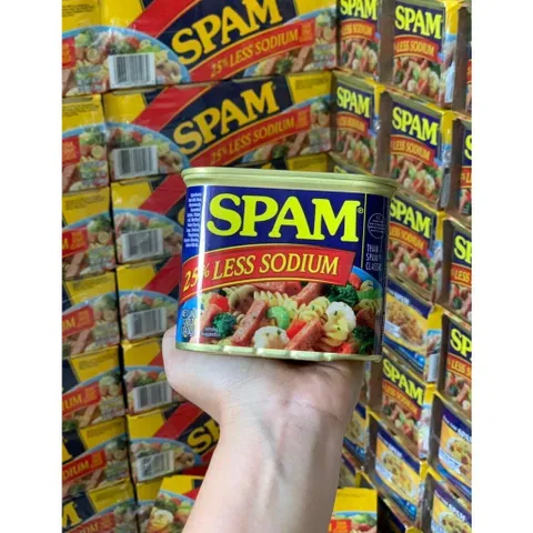 Thịt Hộp Spam Giảm Mặn của Mỹ 340g (Bao check hàng chính hãng USA))