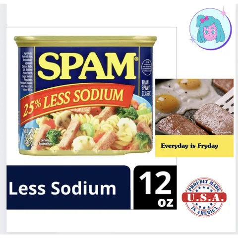 Thịt Hộp Spam Giảm Mặn của Mỹ 340g (Bao check hàng chính hãng USA))