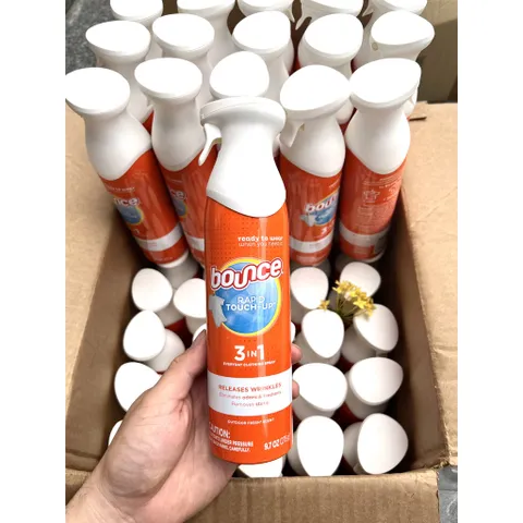Xịt thơm phẳng quần áo Bounce 3in1, khử mùi, chống nhăn tức thì 275g (Cam kết hàng chính hãng USA)