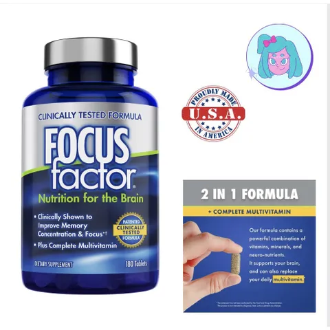 Viên uống bổ não Focus Factor 180 viên của Mỹ (Cam kết hàng chuẩn)