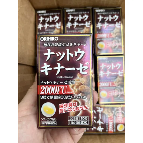 Viên uống hỗ trợ tai biến đột quỵ Nattokinase 2000 Orihiro 60 viên