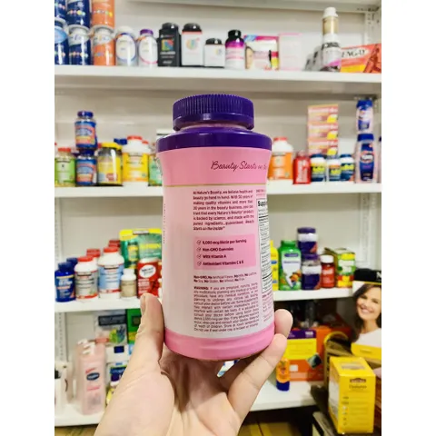 Kẹo Dẻo Nature's Bounty Hair, Skin & Nails Gummies Advanced 6000mcg 230Viên Mẫu Mới