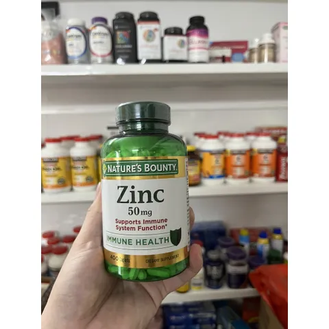 Viên uống bổ sung kẽm Nature’s Bounty Zinc 400 viên của Mỹ date25 (Cam kết hàng chuẩn)