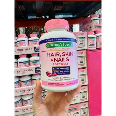 Viên uống Nature’s Bounty Hair Skin Nails 250 viên (Cam kết hàng chính hãng USA)