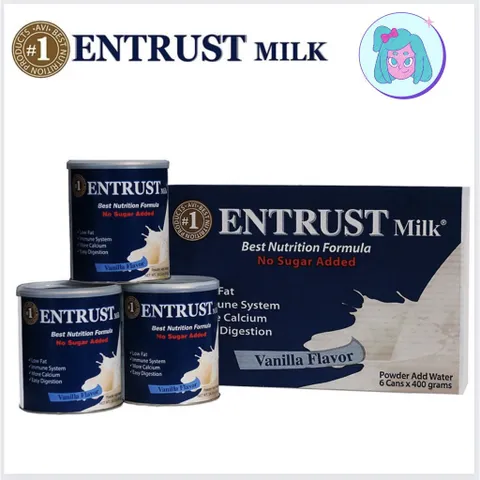 Sữa bột Entrust Milk dành cho người tiểu đường 400g của Mỹ (Cam kết hàng chuẩn)