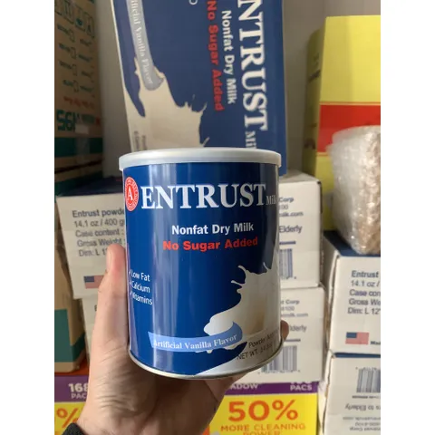 Sữa bột Entrust Milk dành cho người tiểu đường 400g của Mỹ (Cam kết hàng chuẩn)