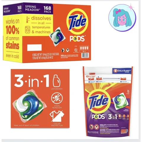 Túi viên giặt tide pods 3in1 39 viên của Mỹ (Cam kết hàng chính hãng USA)